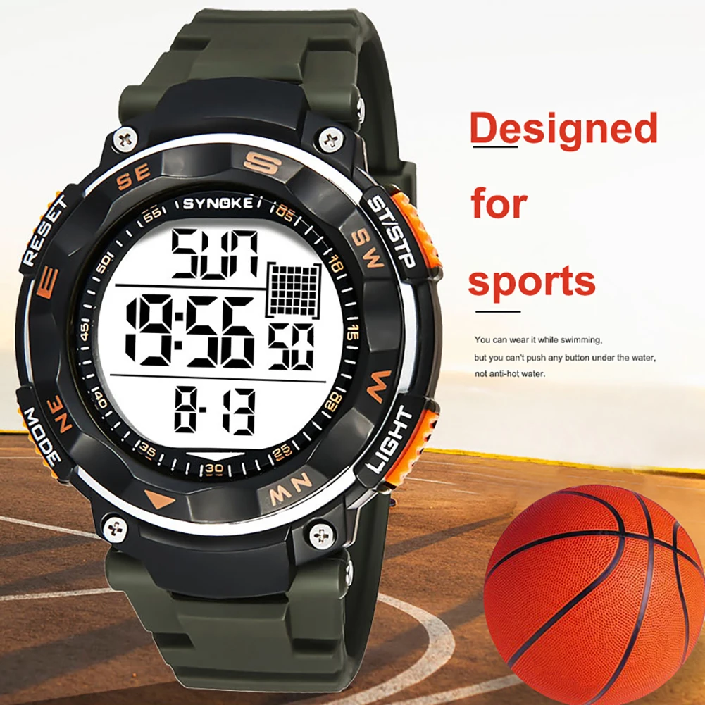 

Waterproof Sport Men Dual Time Zone Date Alarm Stopwatch Digital Wrist Watch