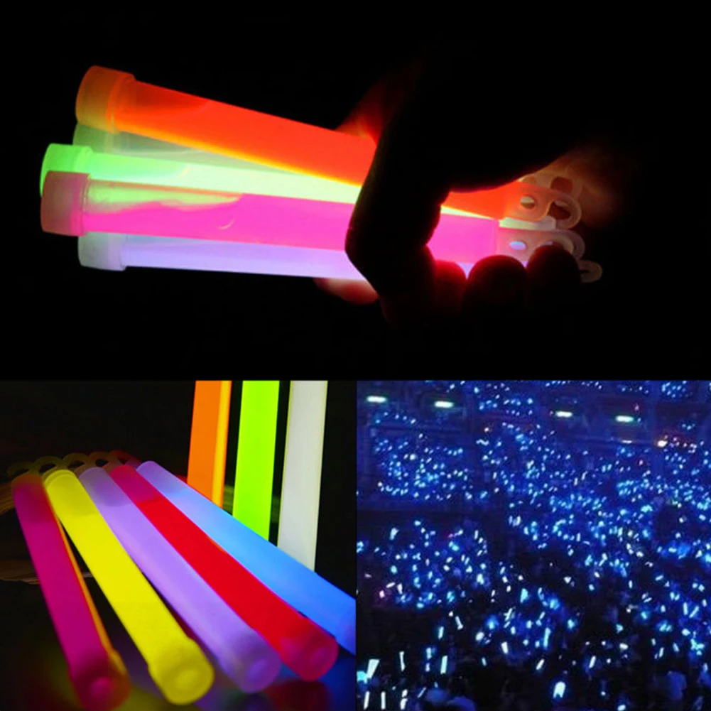 " светящиеся палочки-одиночные неоновые цвета светящиеся палочки w/крюк для мероприятий, концертов, вечерние