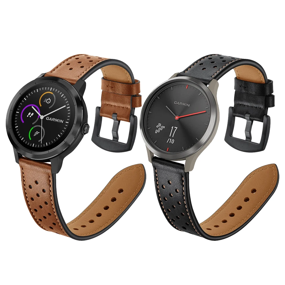 20 мм кожаный ремешок для Garmin vivoactive 3 музыкальный браслет ремешок для Garmin vivomove HR vivoactive3 Смарт-часы ремешок