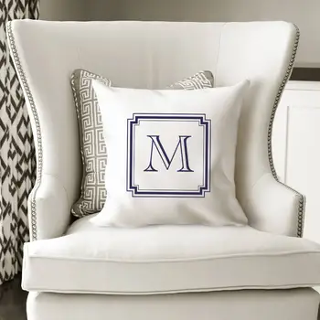 

Custom Wedding Initial with white Pillow Cover,wedding favor,party favor,Newlywed wedding favor