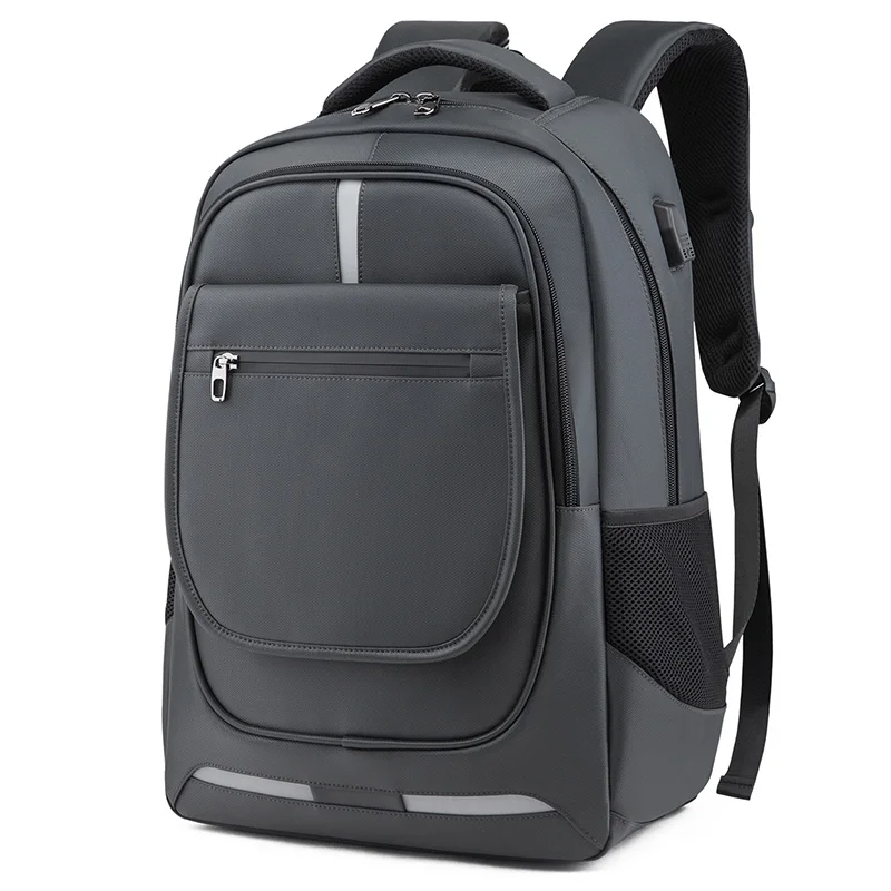 17 дюймов рюкзак для ноутбука большой емкости Водонепроницаемый Многофункциональный рюкзак для мужчин зарядка через usb путешествия бизнес школьные сумки для женщин - Цвет: Gray