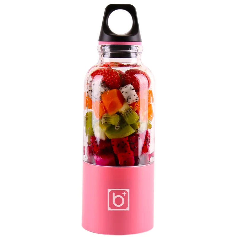 500 мл портативная соковыжималка чашка USB перезаряжаемая электрическая автоматическая бинго овощи фрукты инструменты для соков чайник чаша для блендера миксер - Цвет: Red