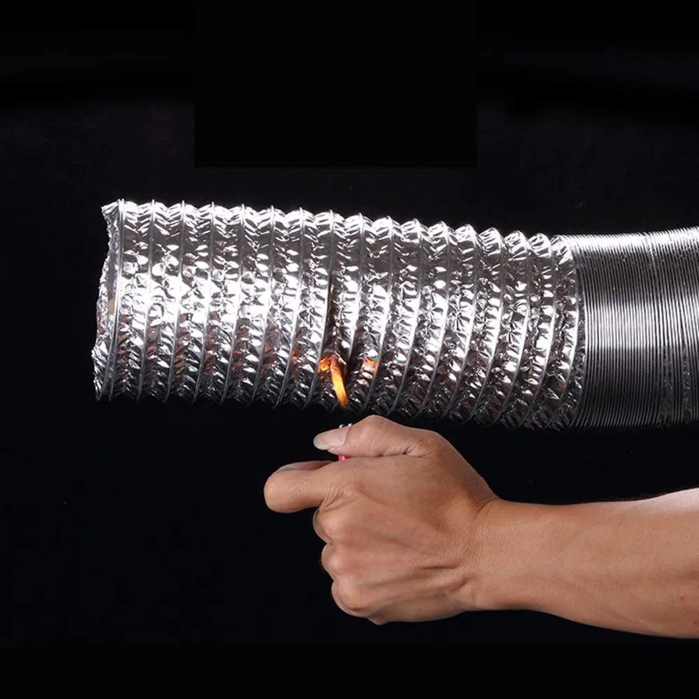 10m 4''6'' Double Aluminum Foil Exhaust Fan Pipe Ducting Hose Ventilation Flexible Soft Tube for Kitchen Toilet Inline Duct Fan