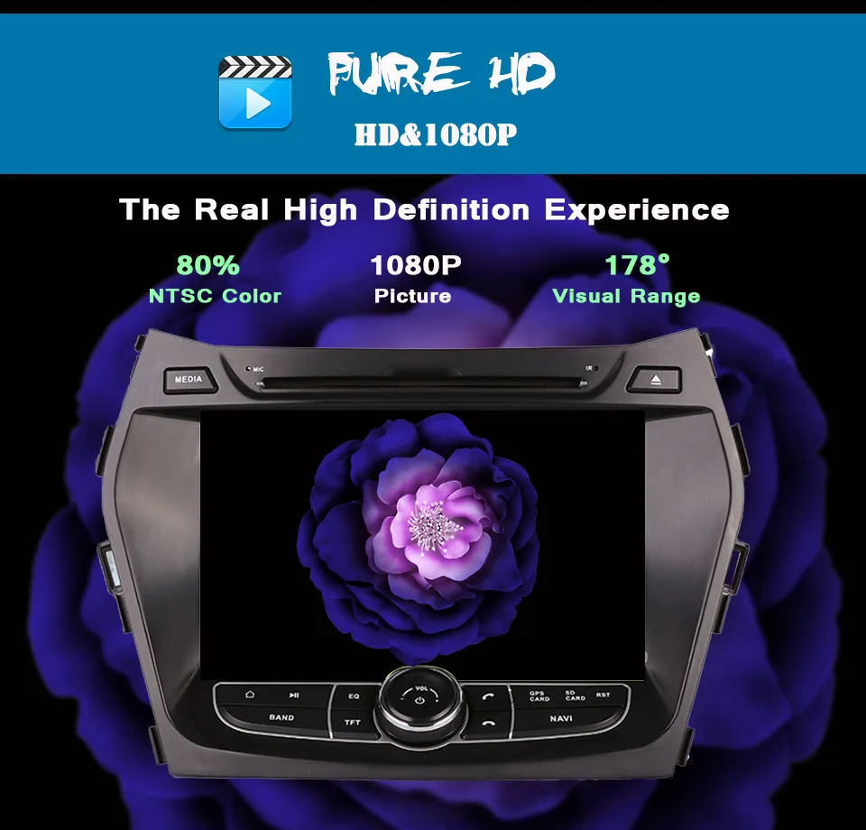 Flash Deal Auto 2 Din 4+64GB Android 9.0 Car dvd gps player For HYUNDAI IX45 2013 - 2018 SANTA FE santafe With WIFI Car multimedia Headunit 3