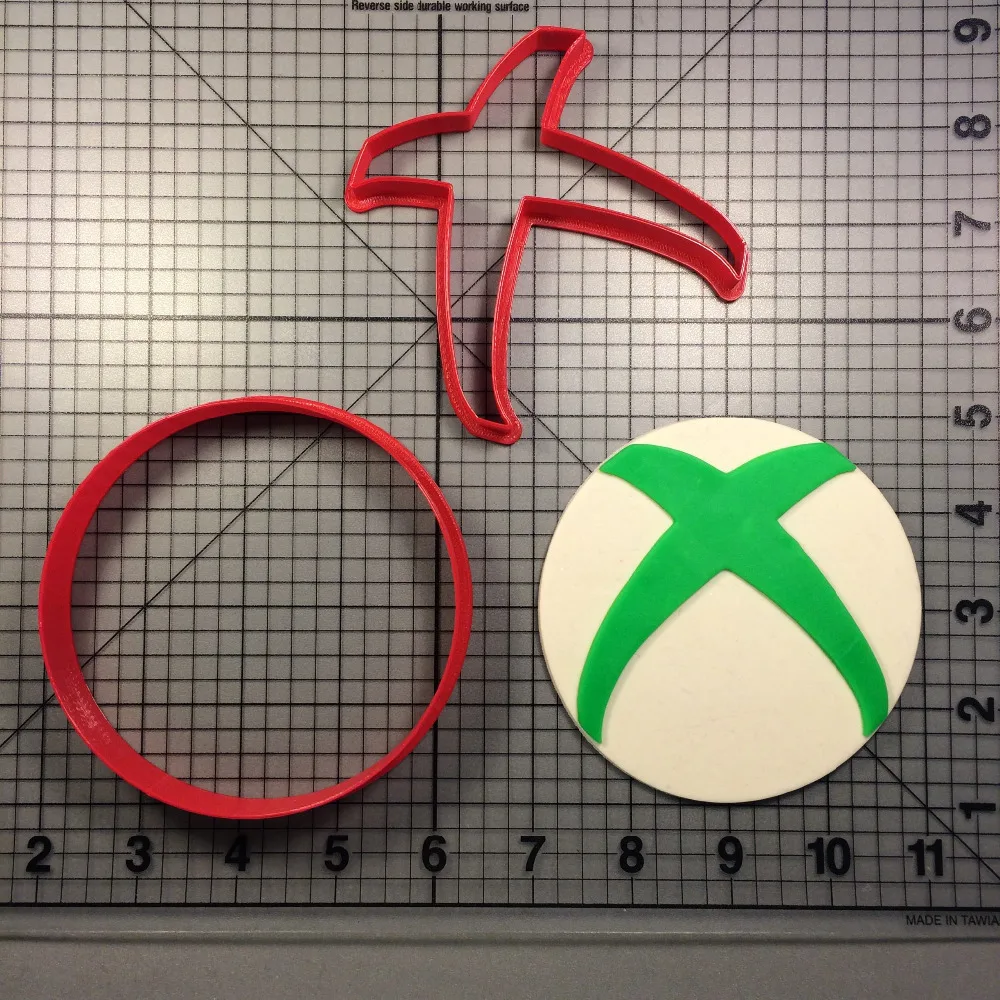 

Video Game Xbox X Cookie Cutter set Cake Baking Mould Custom Made 3D Printed Cookie Cutter Set Fondant Molds Cookie Cutters