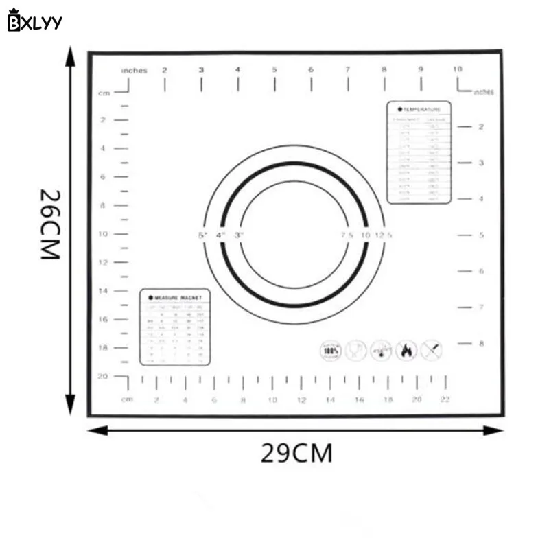 BXLYY силиконовый коврик для выпечки с шкалой высокой температуры антипригарная выпечка коврик Инструменты для выпечки Кухонные аксессуары для приготовления пищи Dumplings.7z