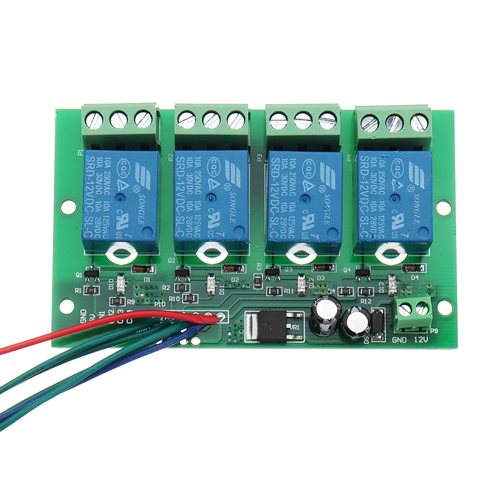 

NEW 4Channels 12V Capacitive Button Switch Module With Relay And Self-locking Interlock Function
