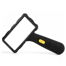 

Portable Handheld 10X HD Square Reading Magnifier Optical Glass Lens with LED Light Anti-fall Magnifier Reading Magnifier