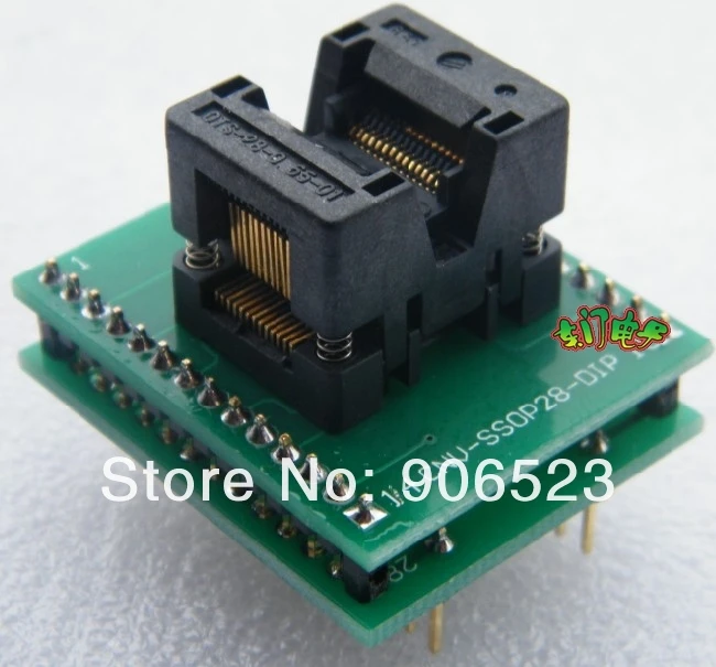 

free shipping New TSSOP28 to DIP28 IC adapter TSSOP28 turn to DIP28 IC test seat 0.65mm pitch TSSOP20 TSSOP24