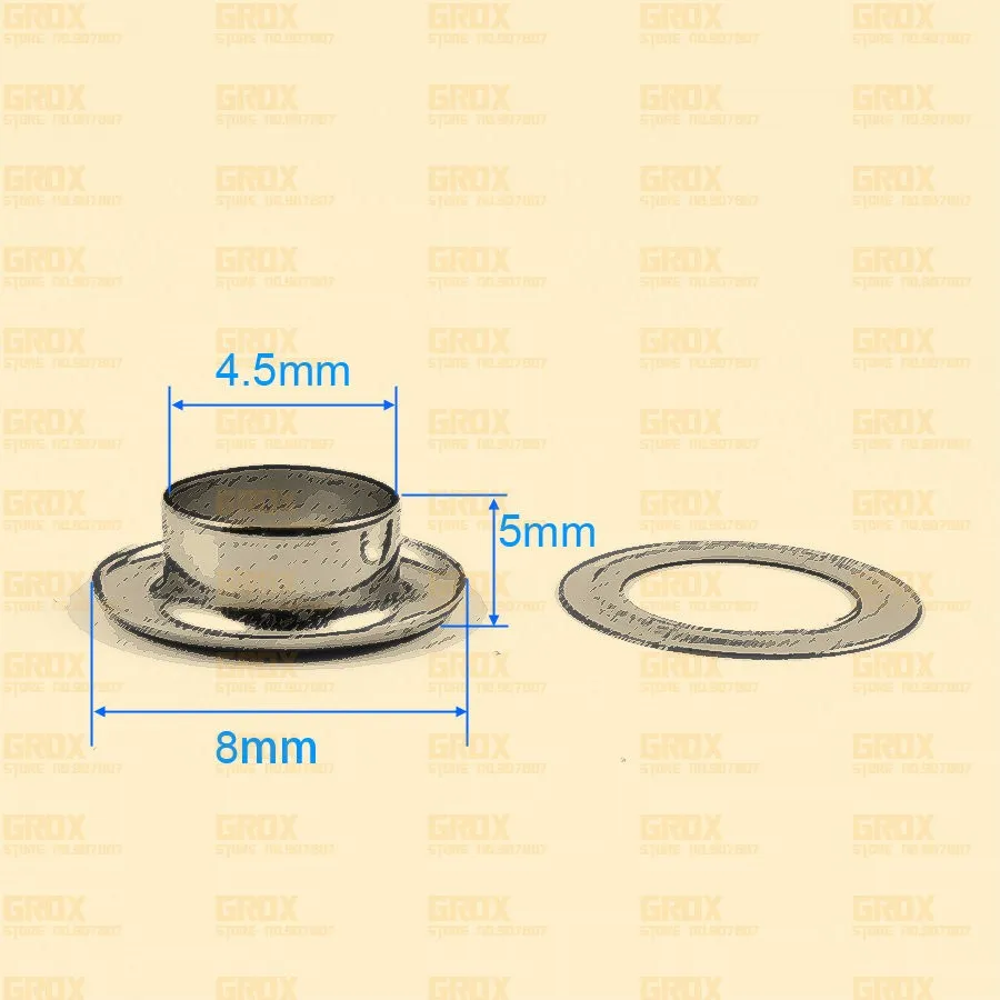 200 набор 8*4,5*5 мм(наружный диаметр* внутренний диаметр* высота) серебряная круглая петля втулка со стальной сеткой внутри