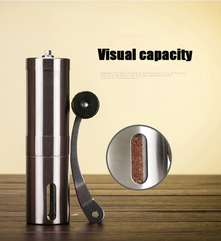 

Mini Home Office Traveling Stainless Steel Hand Manual Coffee Bean Grinder Grinding Hand Mill Cafe Burr Mill Kitchen Tool