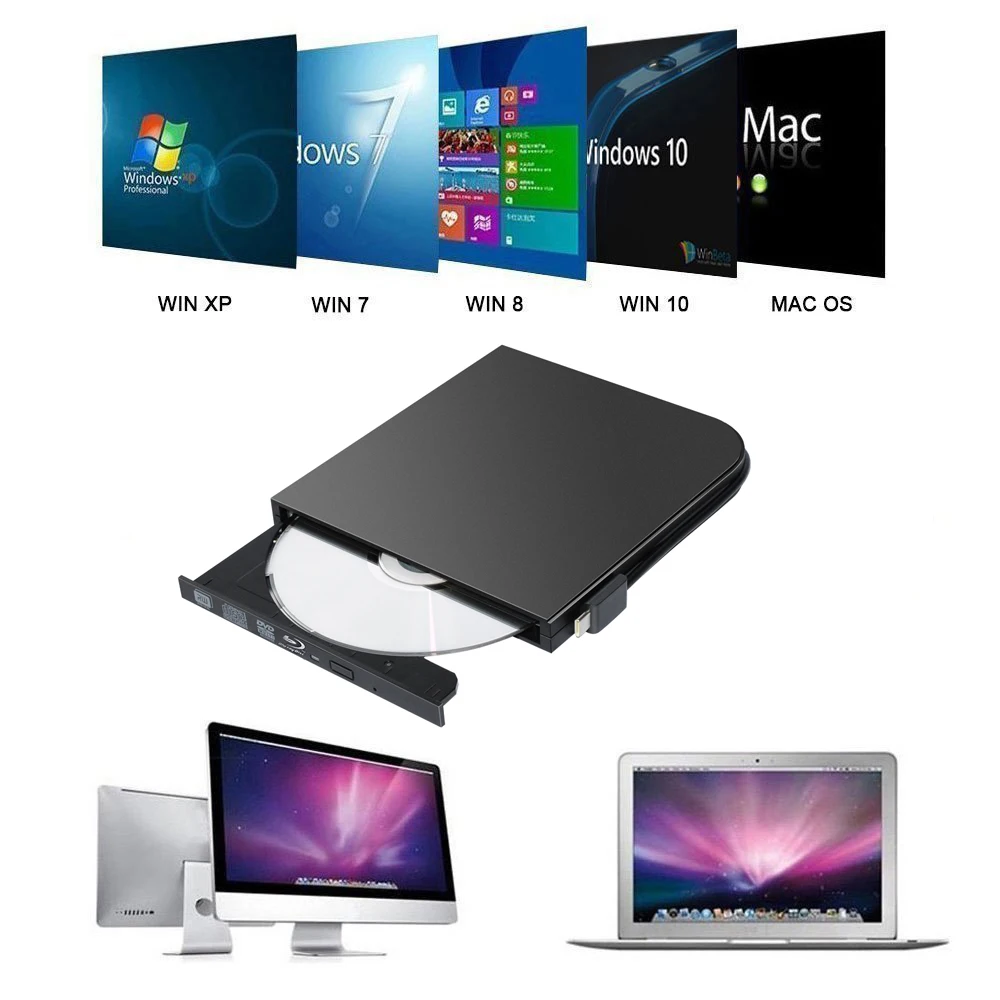 Внешний DVD привод Type C + USB 3 0 Bluetooth RW|Оптические дисководы| |