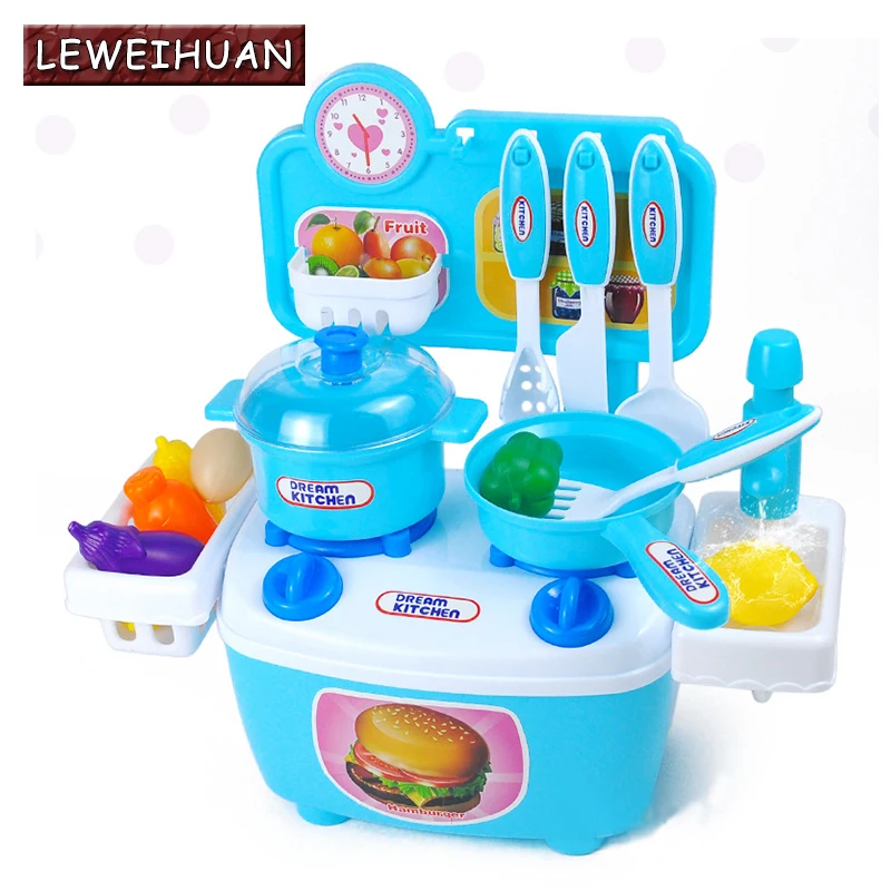Pretend Play Kitchen Set Toy Plastic Foods Fruit And Vegetables Toys