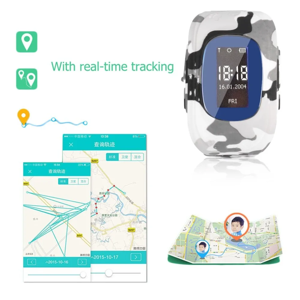  Kind Smart Uhr Q50 Anti-verloren GPS Tracker Smartwatch SOS Anruf GSM + GPRS Lage Für Kid Safe Anti