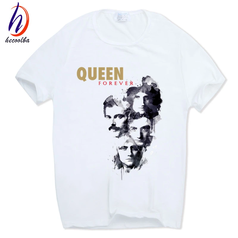 

Men Women Print FREDDIE MERCURY T-shirt O-Neck Short sleeves Summer Heavy Rock top100 band queen T Shirt HCP627