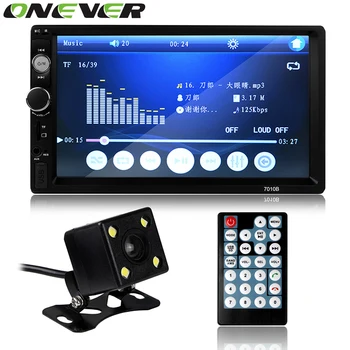 

2 din 7 inch Car FM Radio MP3 MP5 Player In Dash Touch Bluetooth Stereo Video Handsfree with Rear View Camera USB TF AUX IN
