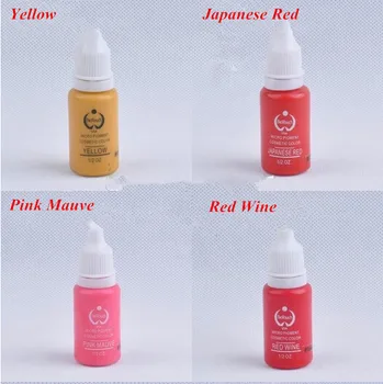 

Wholesale 4 piece/lot 3d embroidery machine Manual Makeup ink Effect Eyebrow Tattoo Ink Pigments