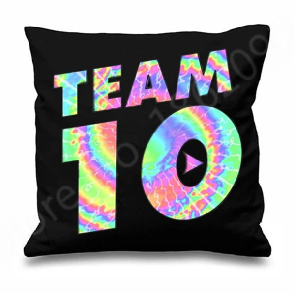Cool Tie Dye Team 10 Jake Paul Cushion Cover Black