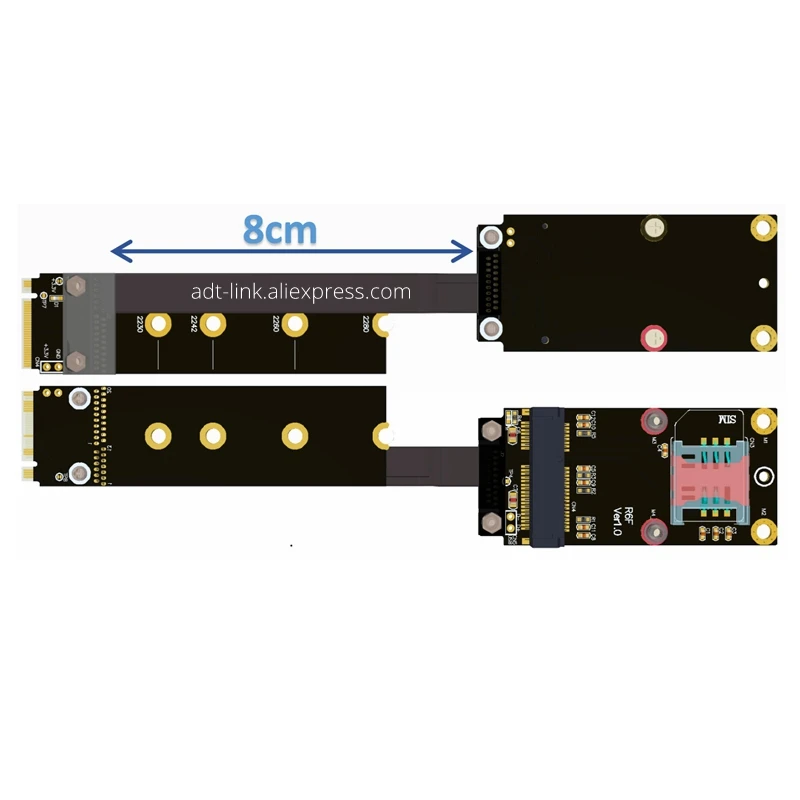 M.2 Key M M2 NGFF NVMe Ultra SSD для mini PCI E mPCIe адаптер карта удлинитель Кабель ADT