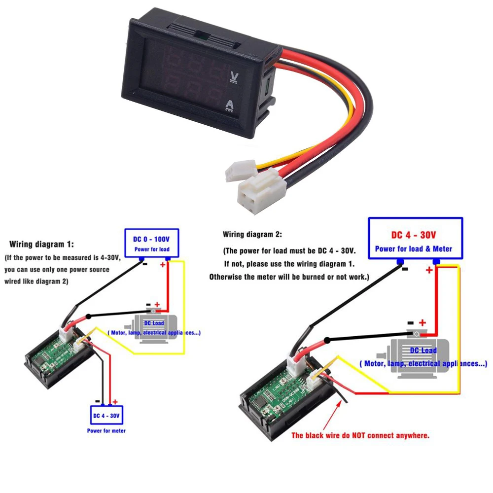 DC 100V 10A мини 0,28 дюймов светодиодный цифровой вольтметр Амперметр Вольт Амперметр индикатор напряжения тестер