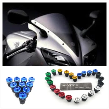 

5mm motorcycle Windshield Windscreen Fastener Spike Bolts kit Screw Nuts for TRIUMRH 1200 EXPLORER HONDA XR230 MOTARD XR250