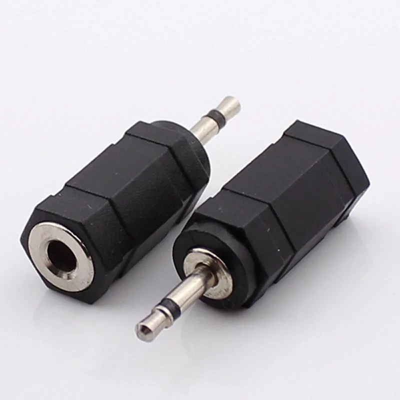 100pcs Jack 2 5mm Mono to 3 5mm Female Adapter 2 5 Plug Phone Headset Audio Adapter 2 5 to 3 5 Connector