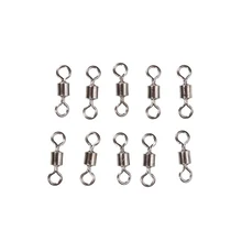 50 pcs Ball Bearing Rolling Swivel Solid Rings Sea Fishing Hook Connector