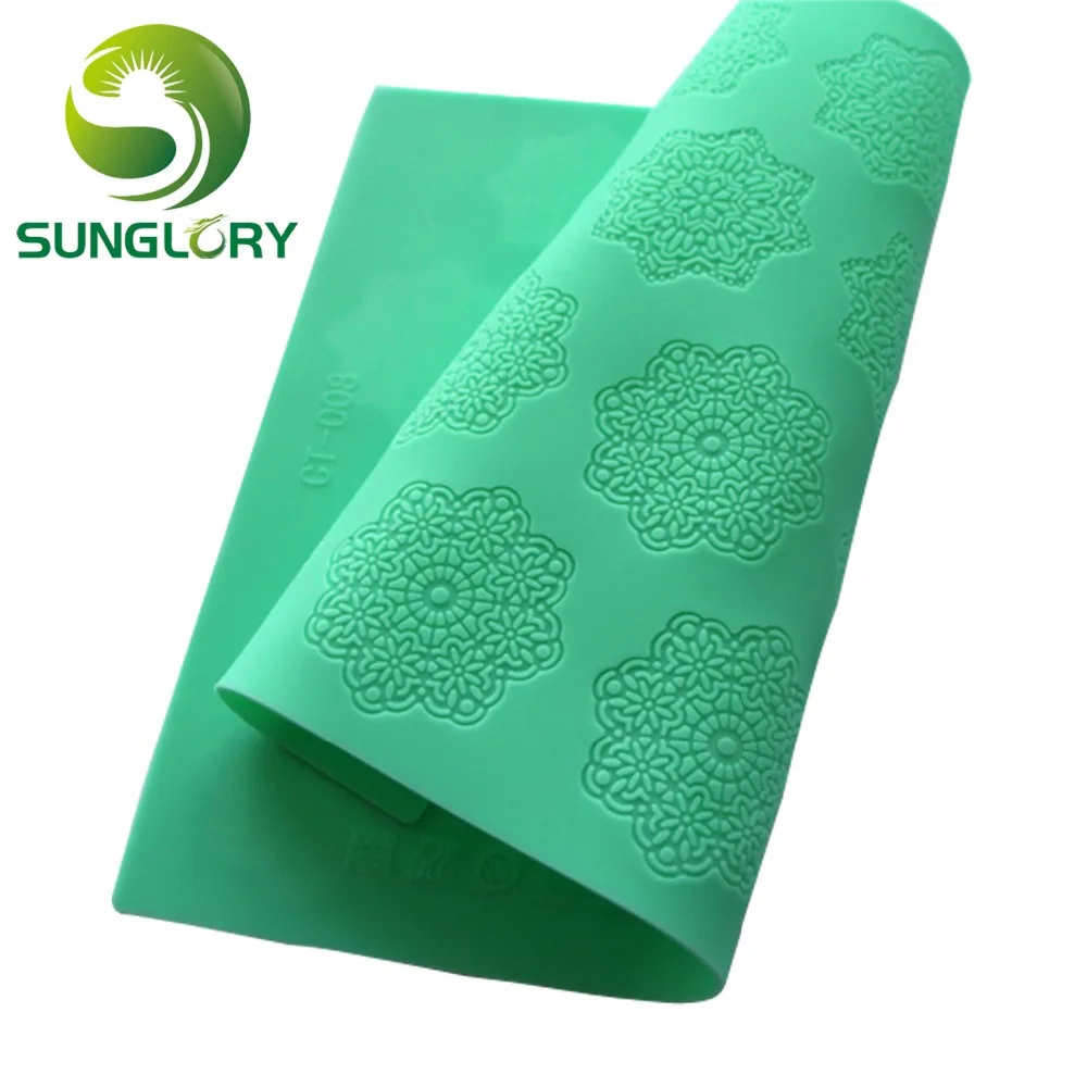 

Christmas Snowflake Pattern Silicone Mat Fondant Cake Decorating Tools Kitchen Cupcake Decoration Silicone Lace Mold Color Green