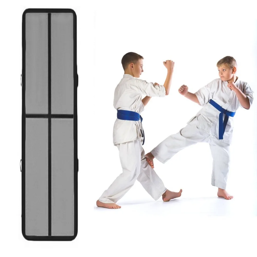 

New Inflatable Taekwondo Cushion Training Mattress Air Floor Tumbling Gymnastics Cheerleading Mat Trick Pad With Electric Pump