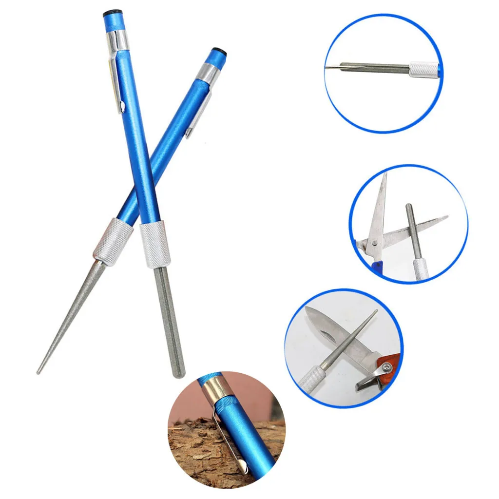 

Knives Sharpener 3 in 1 Hunting Diamond Pocket Outdoor Kitchen Cutter Sharpener Pen-file d90612