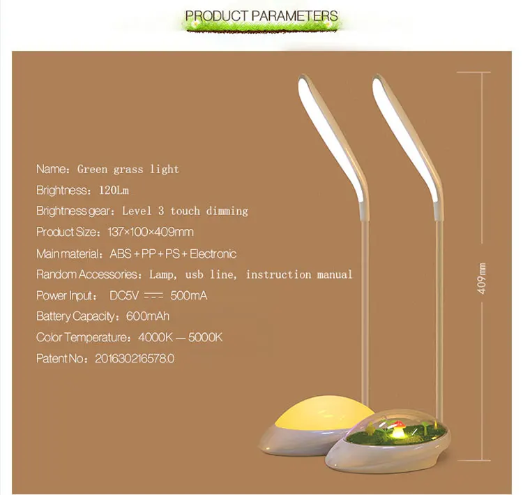 DE.SOUL Desk Lamps LED Bed Reading Book Light Desk Lamp USB Charging Table Lamp Desk Lamps Led Table Light Table Touch 3 Modes 13