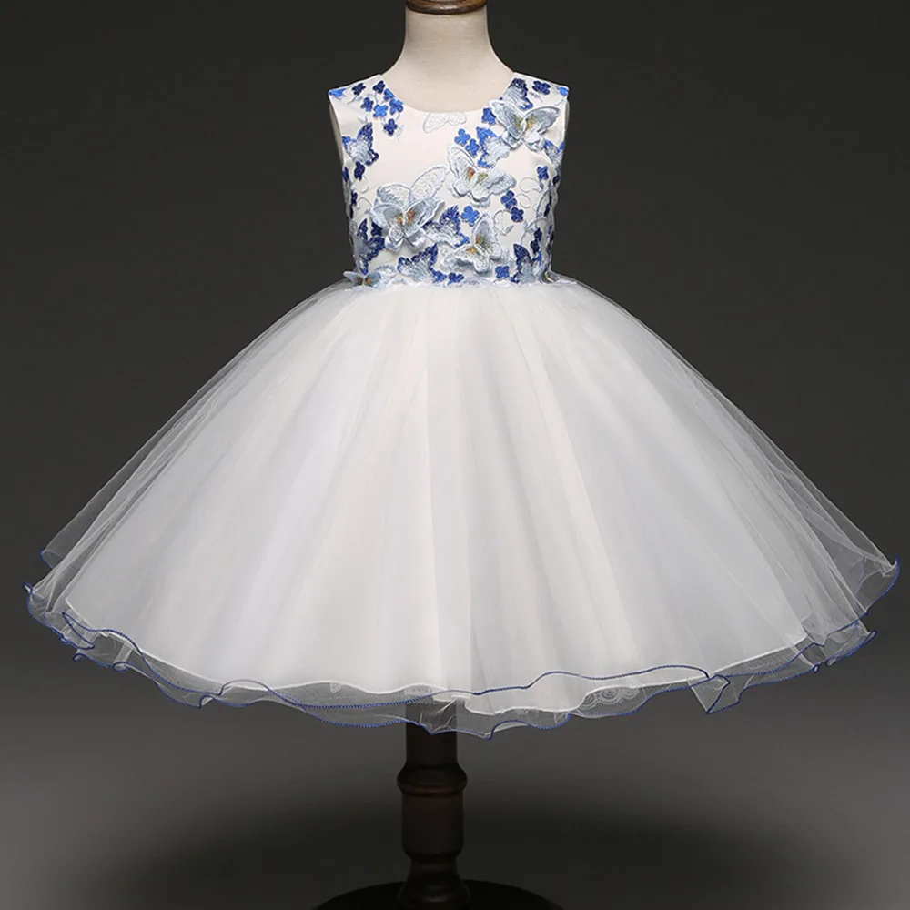 

AmzBarley Girl Princess Dress Lace butterfly Flower Tutu Dresses Kids Birthday Party Wedding Ball gown Children formal clothing