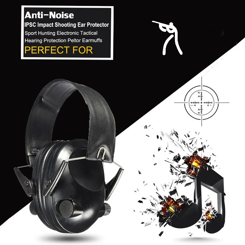 

Anti-noise Impact Sport Hunting Electronic Tactical Earmuff Shooting Ear Protectors Hearing Protection Peltor Earmuffs