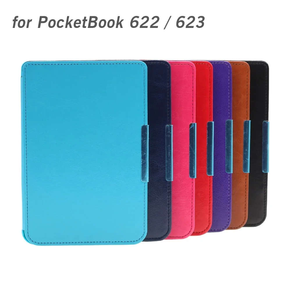 

Free Shipping Fashion Durable PU Leather Protective Case Cover for PocketBook 622/623 ebook with Magnet Lock High Quality