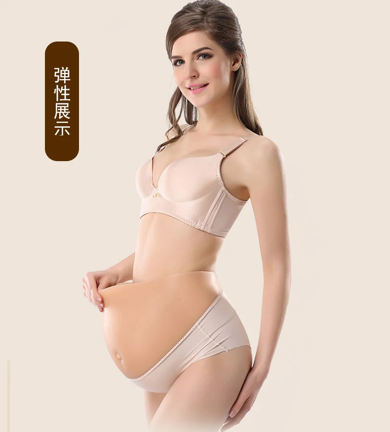 DHL Free shipping  top quality silicone Fake pregnacy belly seamless jelly belly adoption, private clients  4~5month 1500g