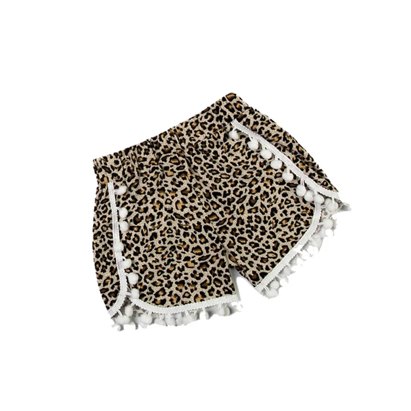 Baby Toddler Shorts,zebra Leopard Print Pom Pom Shorts Cheetah Animal