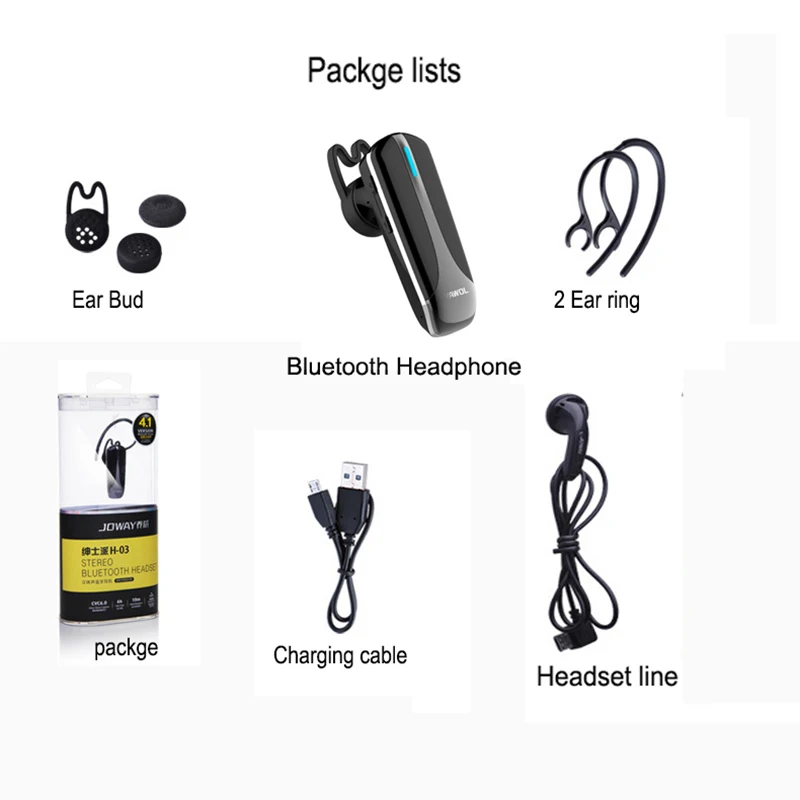 Joway H03 оригинальный Hands Free Беспроводной Bluetooth наушники гарнитуры вкладыши с