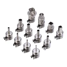 12 шт./лот из нержавеющей стали, теплоизолирующая пистолет Паяльная насадка для 850 пайка горячим воздухом станции обработка BGA Инструменты для ремонта A1125 A1126