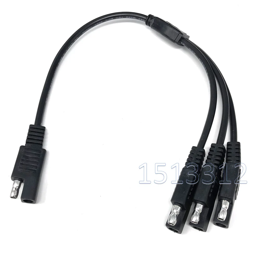 35 см 18AWG SAE Мощность Удлинительный кабель Y сплиттер 1 до 3 Разъем 2 штырь