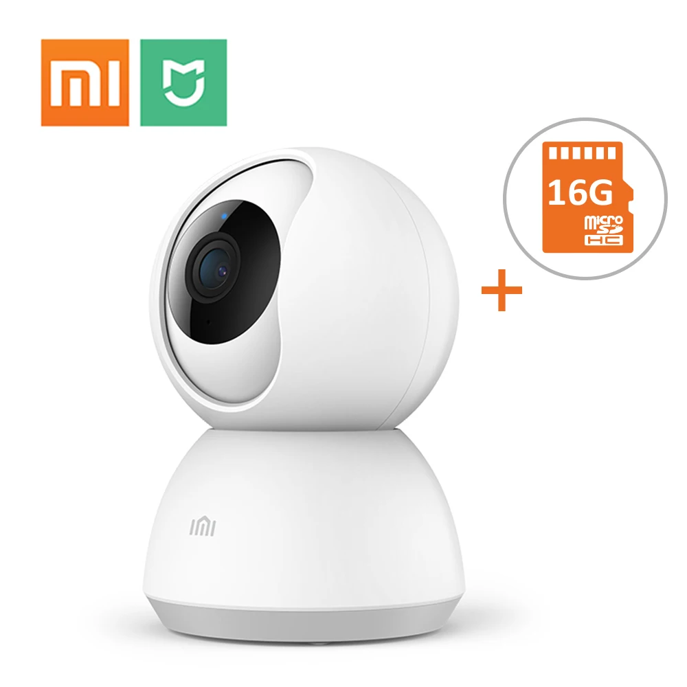 

Xiaomi Mijia 1080P Wireless Home Security IP Camera Two Way Audio Baby Monitor Mini Mi Smart Wi-fi Camara Wifi 16G SD Card ipCam