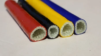 

1M 12mm Dia Red Black High Temperature Fire Retardant Casing Pipe Cable Sleeve Thickening Insulation Silicone Fiberglass Tube