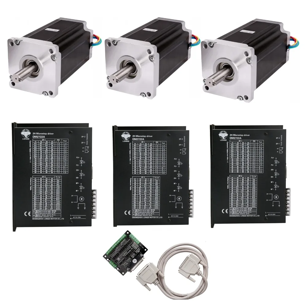 

Free Ship US&US Ship 3 Axis Nema 42 Stepper Motor 4210 oz.in 8A&Stepper Driver DM2722A 9.8A Controller board CNC kit