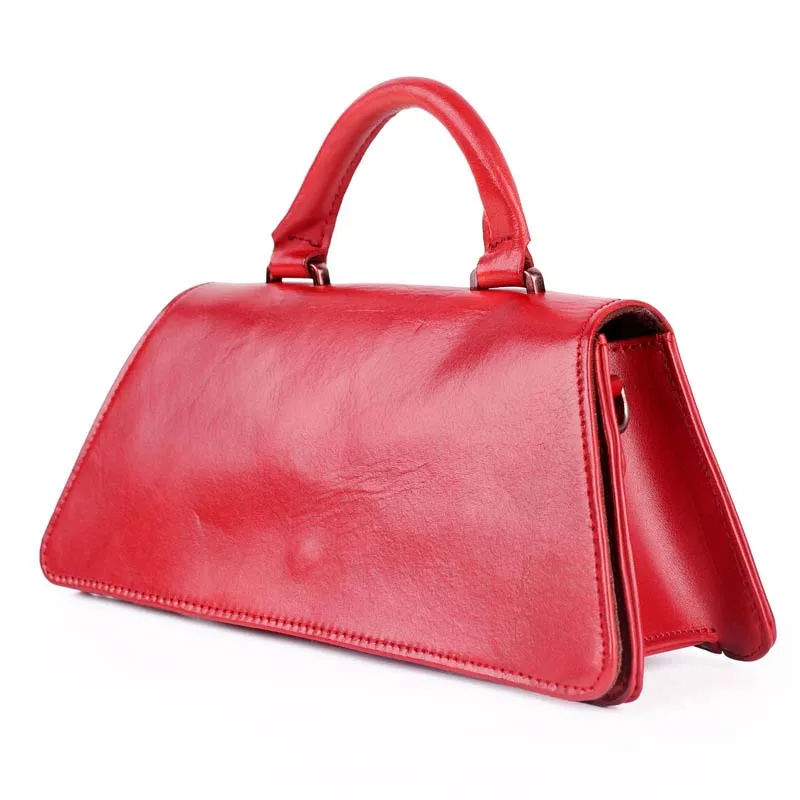 

AETOO 2018 new retro casual handmade first layer leather slung portable handbag poached leather handbag