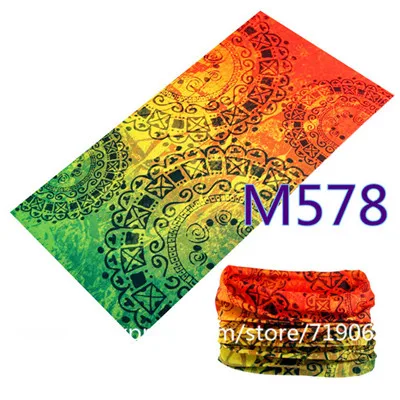 M541-600, модный хип-хоп хиджаб, многофункциональная бесшовная бандана, мотоциклетная Байкерская маска для лица, шейный шарф, спортивные шарфы унисекс - Цвет: M578