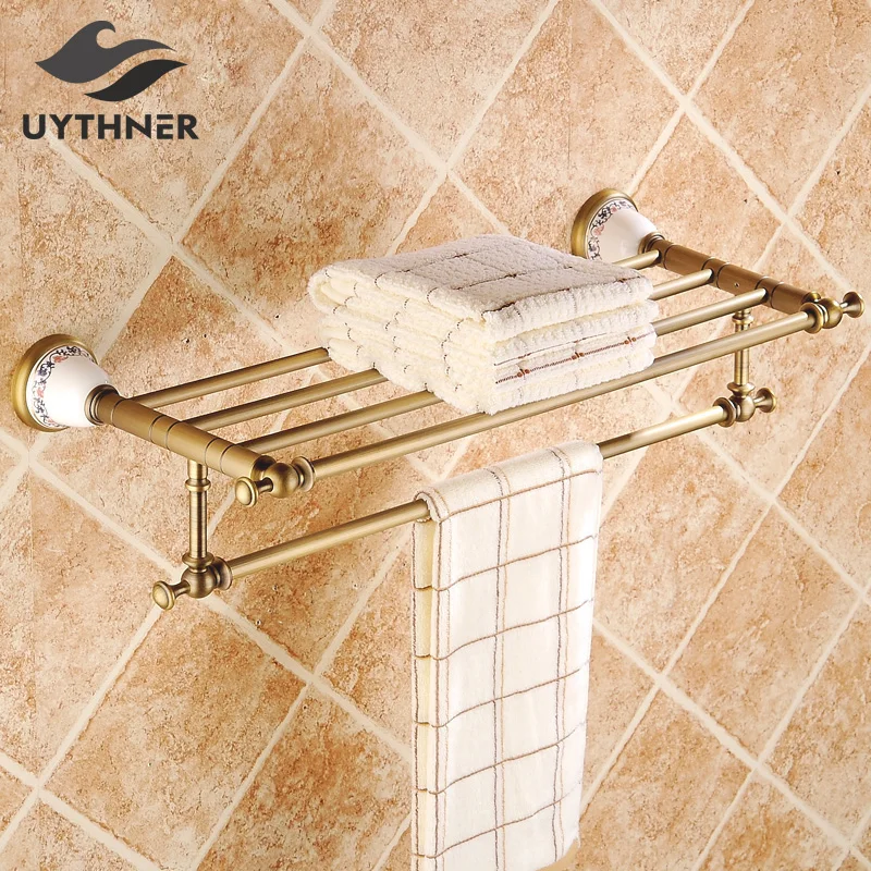 Uythner Solid Brass Bathroom Toilet Paper Holder Wall Mounted Roll Paper Tissue Bar Antique Brass Uythner Solid Brass Bathroom Toilet Paper Holder Wall Mounted Roll Paper Tissue Bar Antique Brass