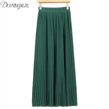 Новая BOHO Женская летняя весна осень шифоновая длинная Макси Длинная Юбка Повседневная пляжная юбка