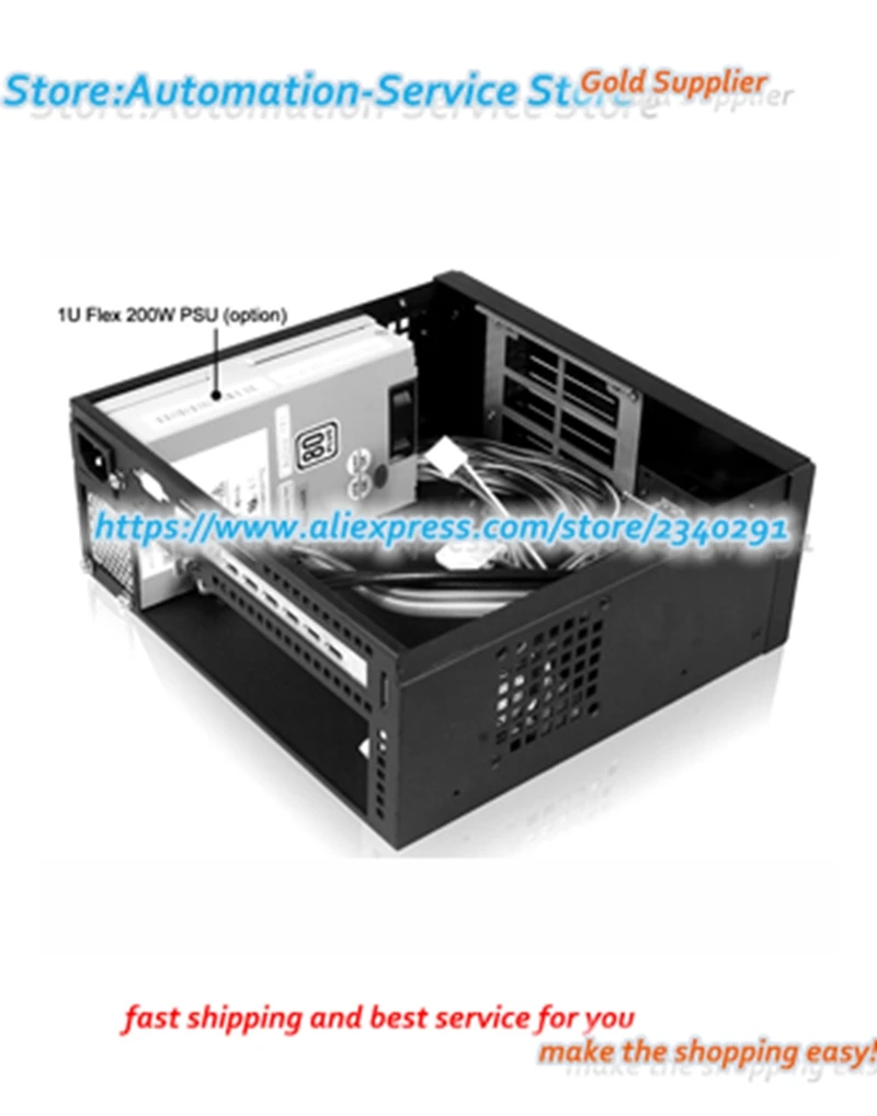 Ультра короткий 2U Серверный корпус нестандартный 2U встроенный корпус Mini ITX алюминиевая панель