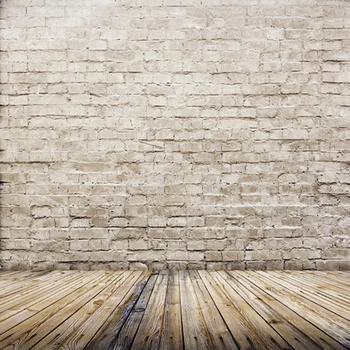 

HUAYI Brick Wall and wood floor Photography Newborn Backdrop D9775