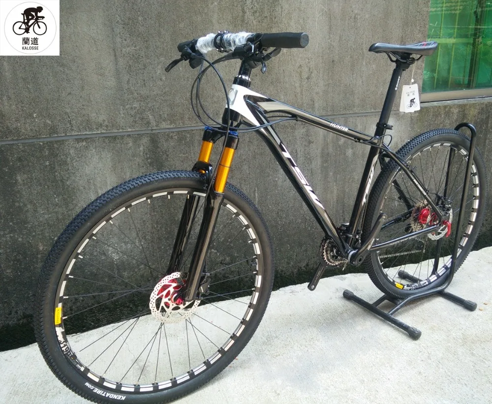 Cheap Kalosse  Hydraulic brakes  mountain bike   Air front fork  tyre dirt bike   29*19 inch    24/27/30speed  mountain bicycle 1