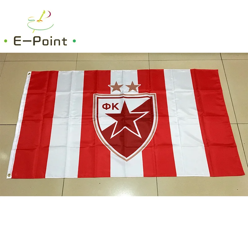 

Serbia FK Crvena zvezda (FC Red Star Belgrade) 3ft*5ft (90*150cm) Size Christmas Decorations for Home Flag Banner Gifts